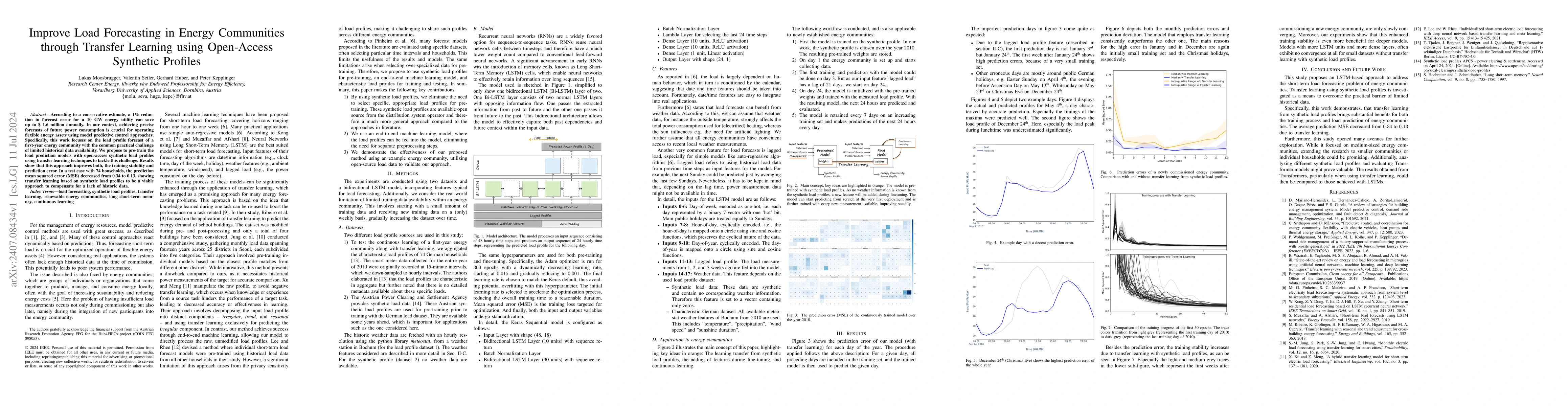 Thumbnail for Improve Load Forecasting in Energy Communities through Transfer Learning
  using Open-Access Synthetic Profiles