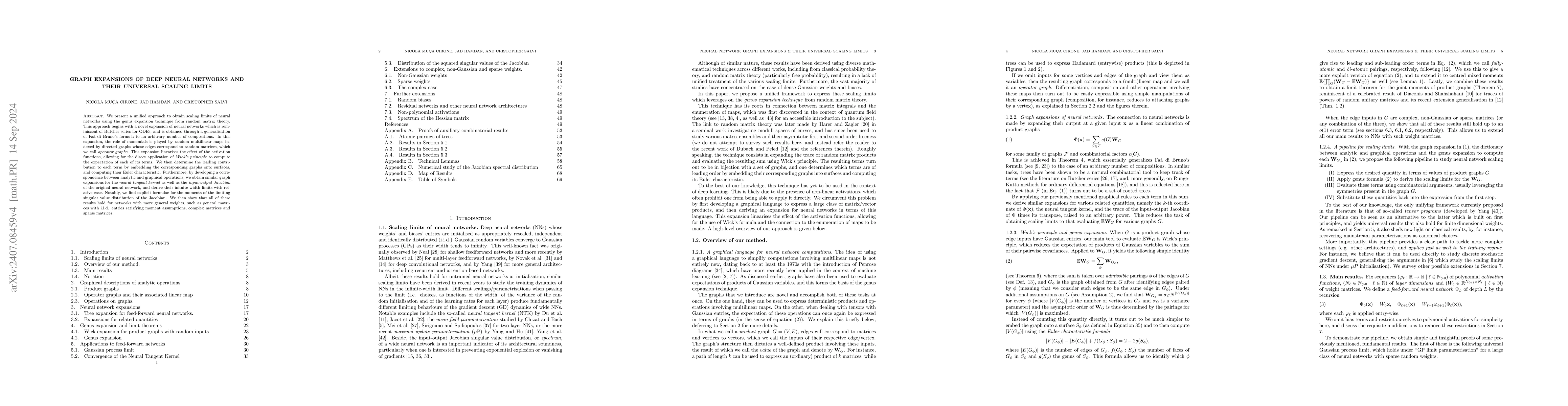 Thumbnail for Graph Expansions of Deep Neural Networks and their Universal Scaling
  Limits