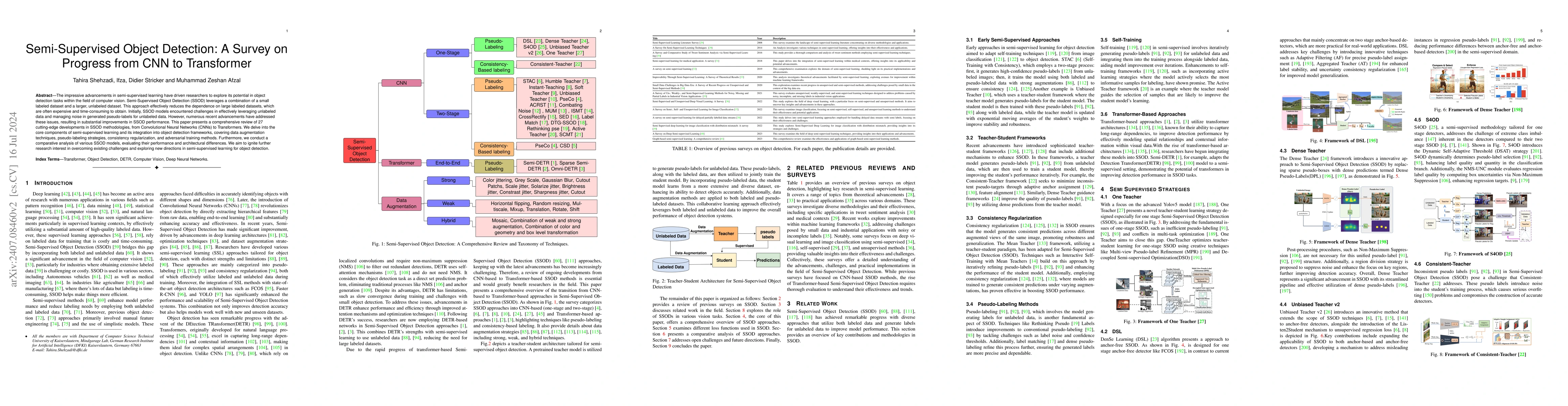 Thumbnail for Semi-Supervised Object Detection: A Survey on Progress from CNN to
  Transformer