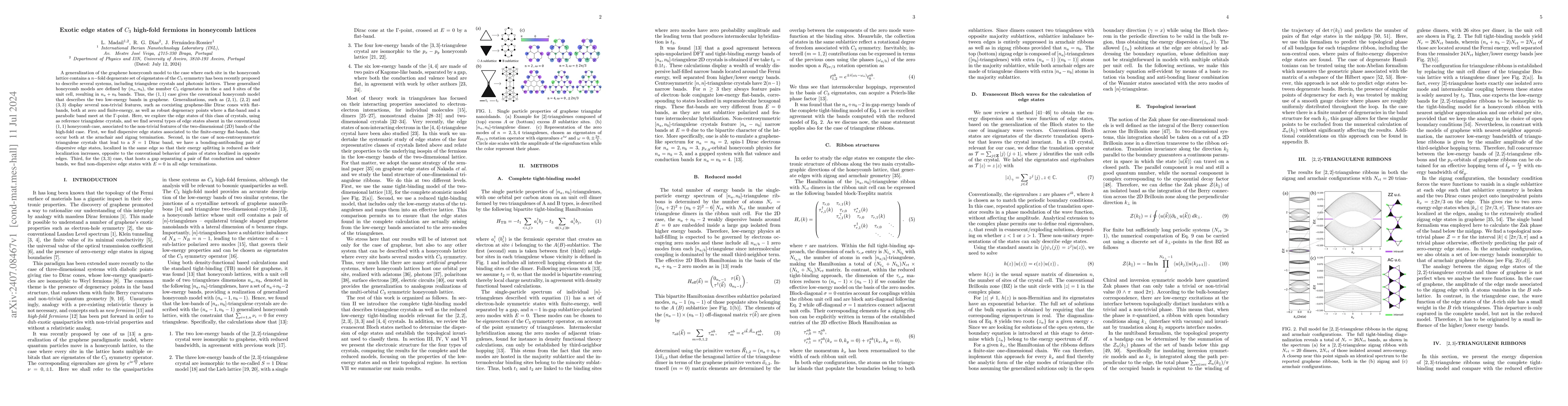 Thumbnail for Exotic edge states of C3 high-fold fermions in honeycomb lattices