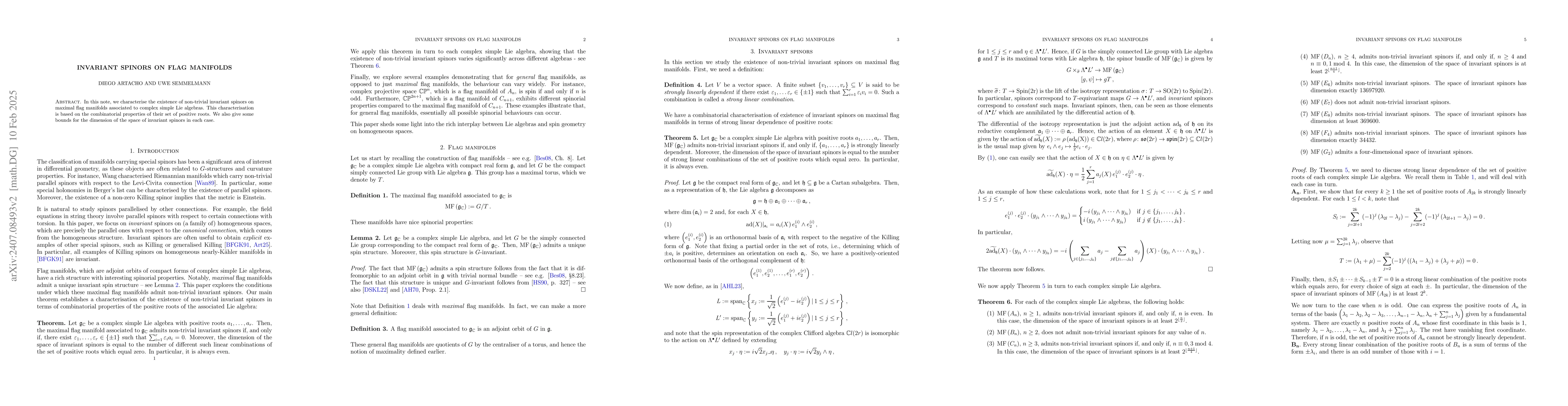 Thumbnail for Invariant Spinors on Flag Manifolds