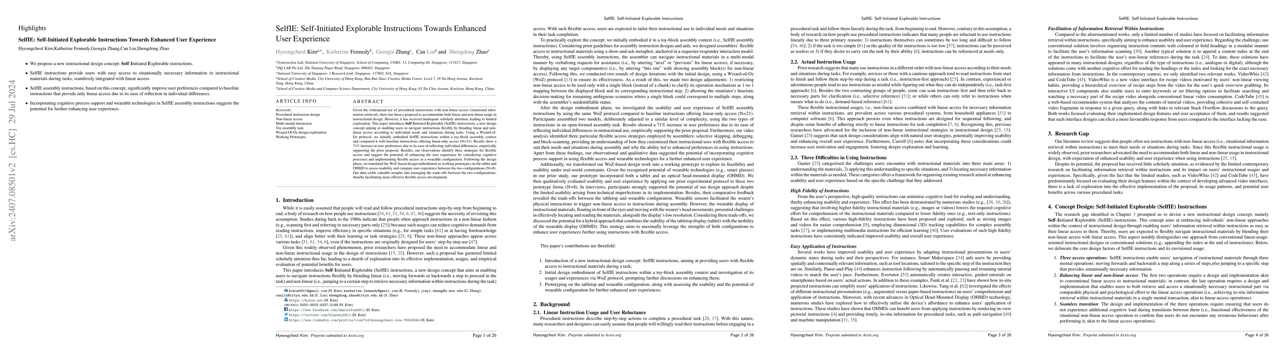 Thumbnail for SelfIE: Self-Initiated Explorable Instructions Towards Enhanced User
  Experience