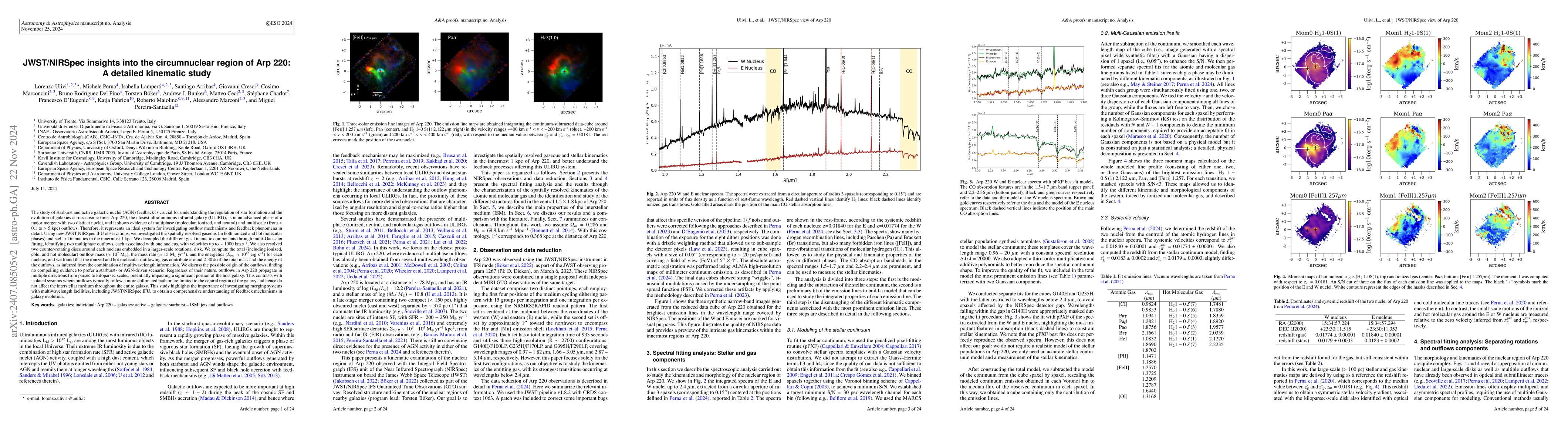 Thumbnail for JWST/NIRSpec insights into the circumnuclear region of Arp 220: A
  detailed kinematic study