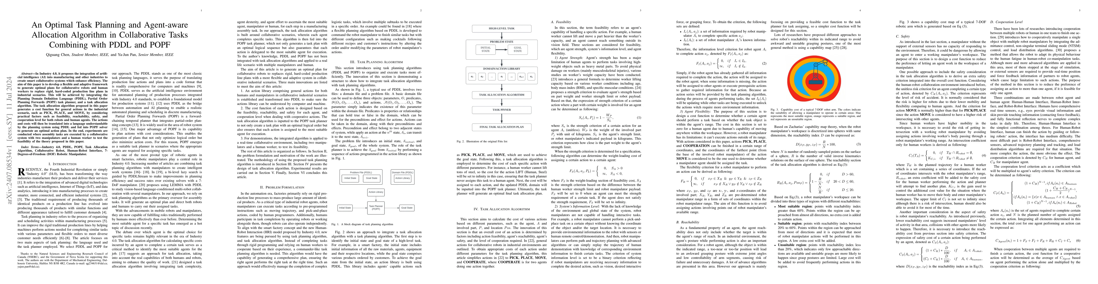 Thumbnail for An Optimal Task Planning and Agent-aware Allocation Algorithm in
  Collaborative Tasks Combining with PDDL and POPF