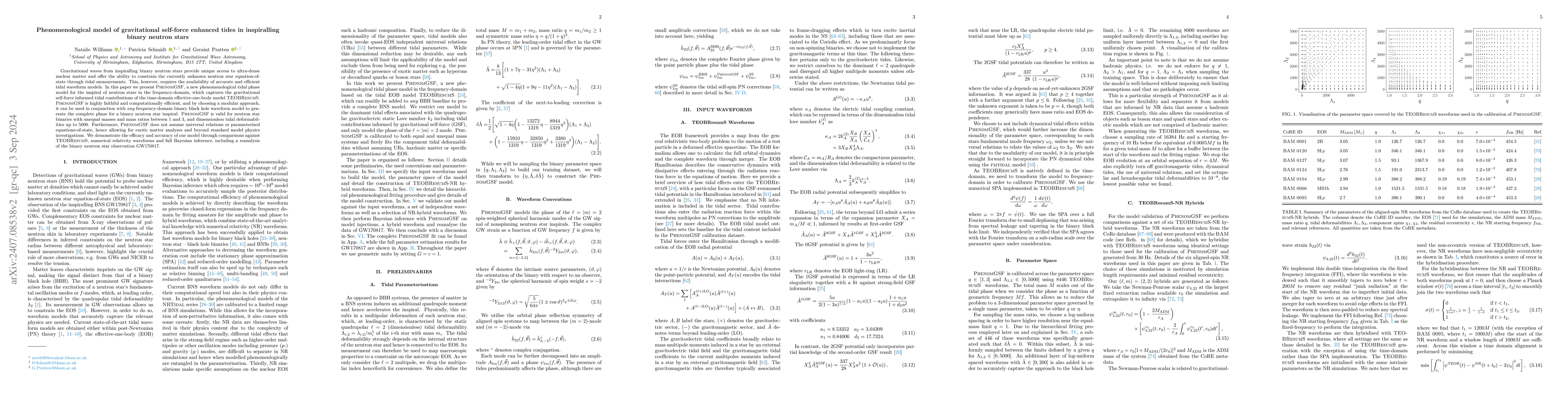 Thumbnail for Phenomenological model of gravitational self-force enhanced tides in
  inspiralling binary neutron stars