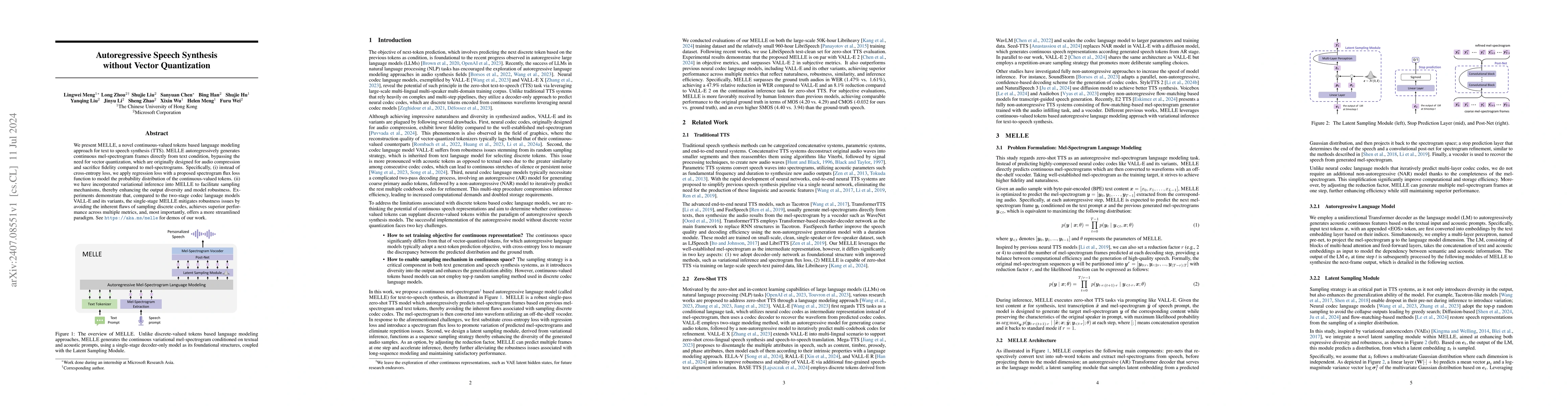 Thumbnail for Autoregressive Speech Synthesis without Vector Quantization
