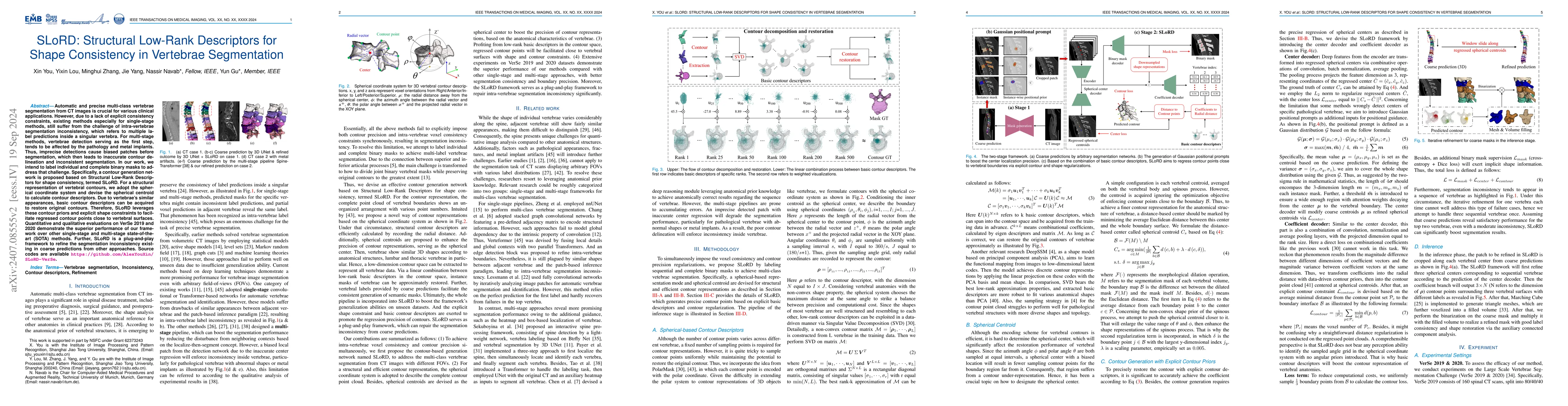 Thumbnail for SLoRD: Structural Low-Rank Descriptors for Shape Consistency in
  Vertebrae Segmentation