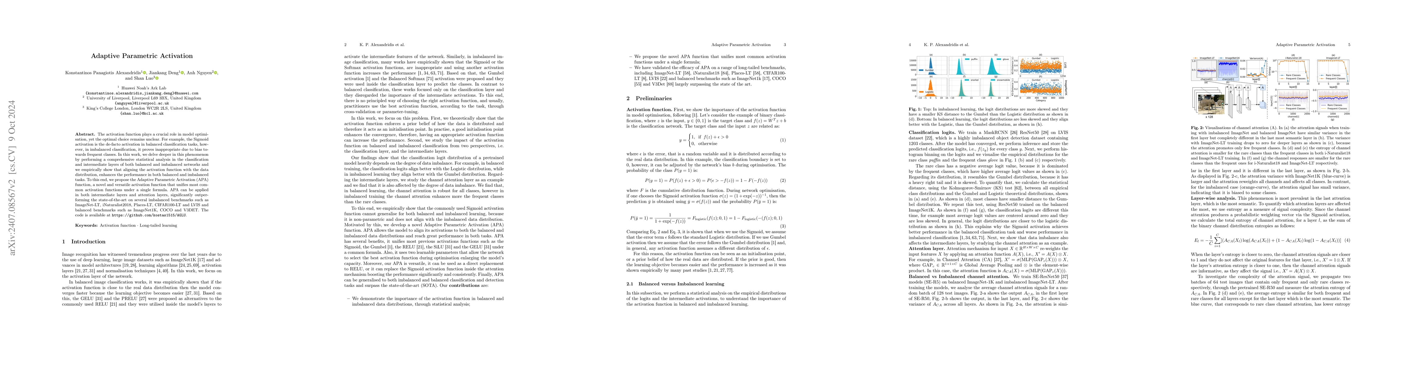 Thumbnail for Adaptive Parametric Activation