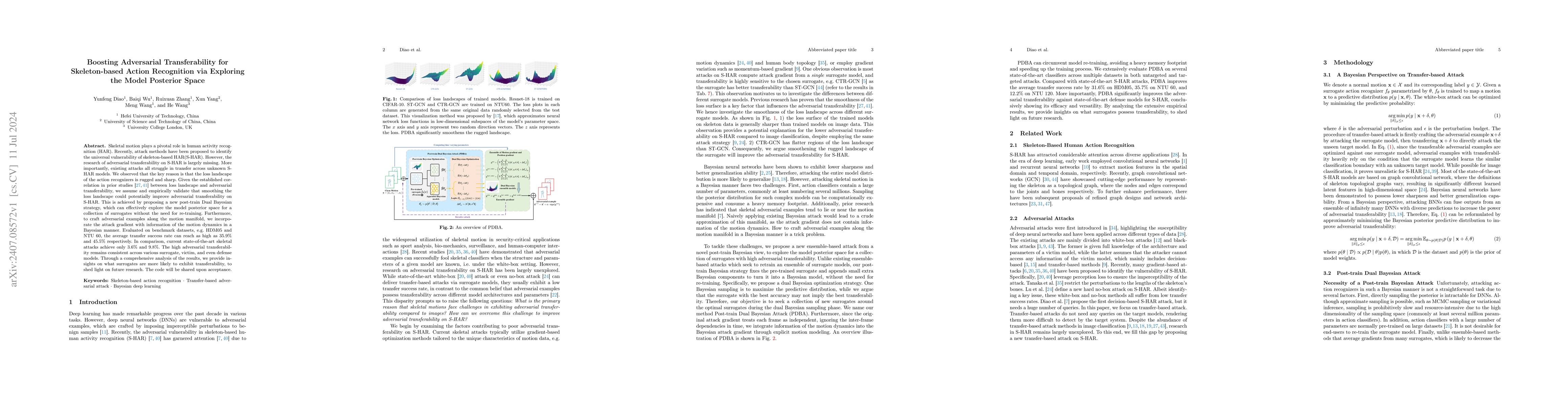 Thumbnail for Boosting Adversarial Transferability for Skeleton-based Action
  Recognition via Exploring the Model Posterior Space