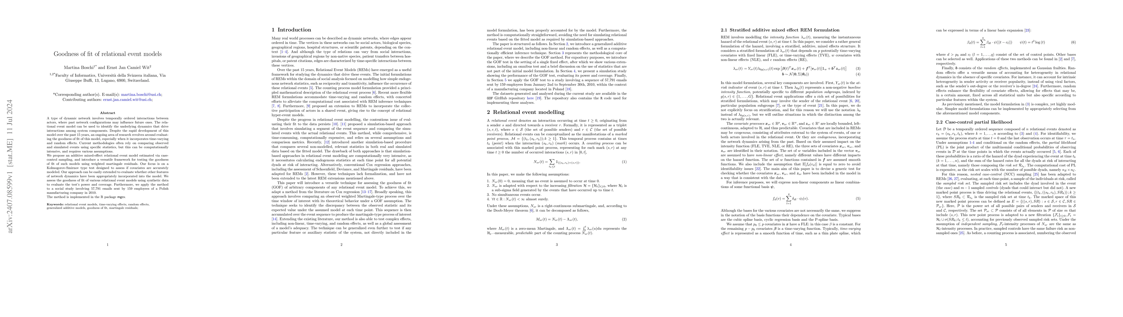 Thumbnail for Goodness of fit of relational event models