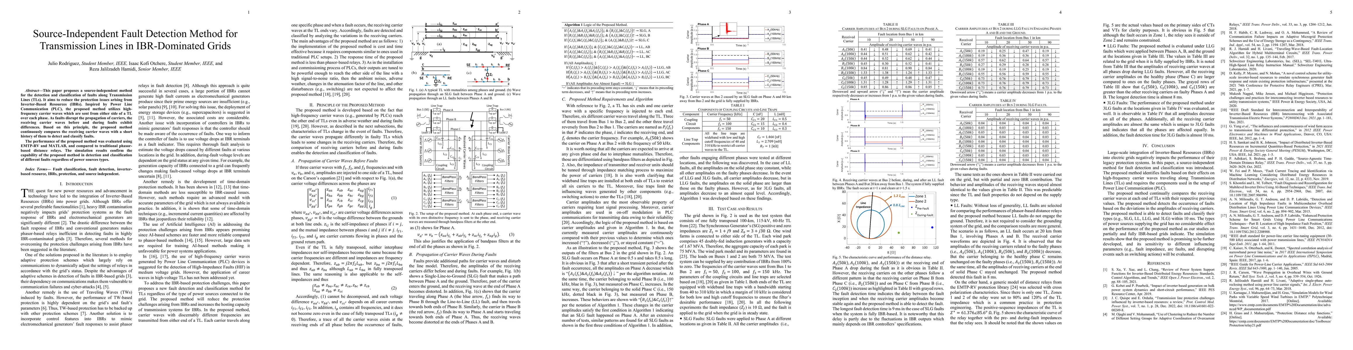 Thumbnail for Source-Independent Fault Detection Method for Transmission Lines in
  IBR-Dominated Grids