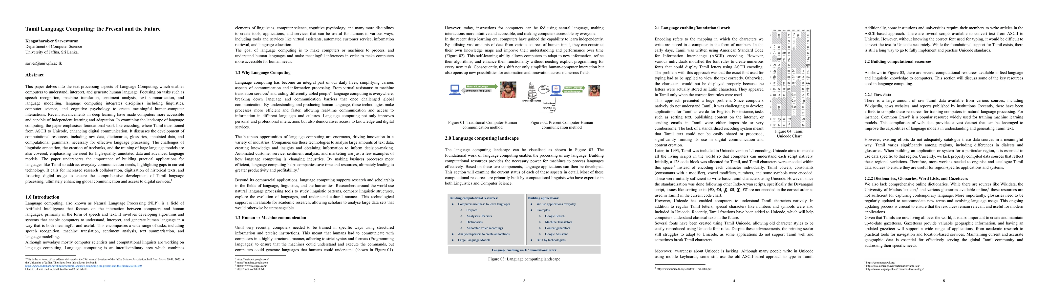 Thumbnail for Tamil Language Computing: the Present and the Future