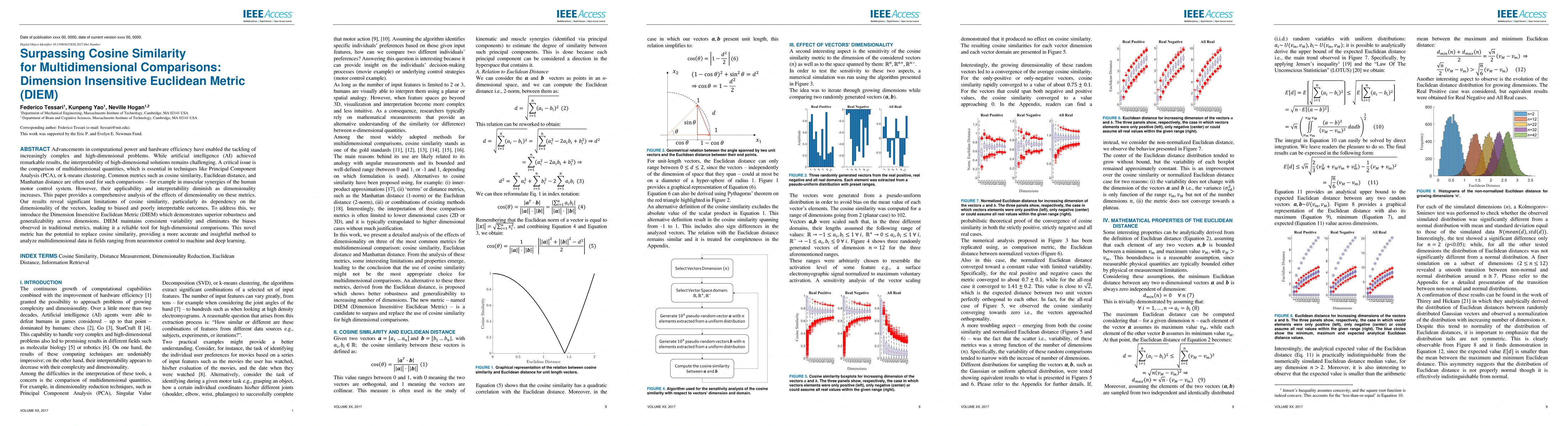 Thumbnail for Surpassing Cosine Similarity for Multidimensional Comparisons: Dimension
  Insensitive Euclidean Metric (DIEM)