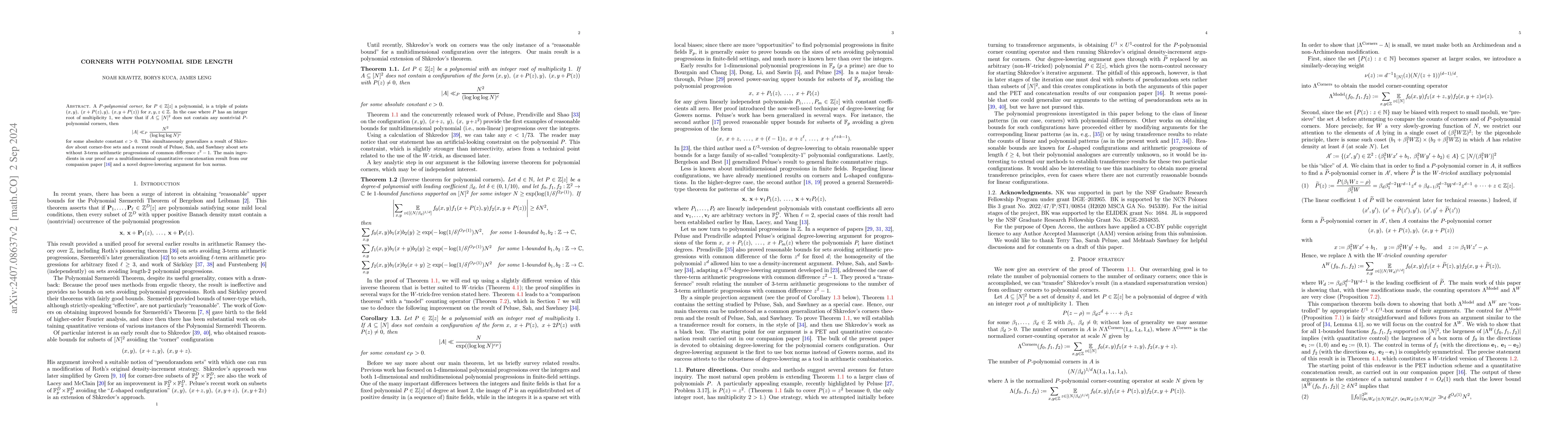 Thumbnail for Corners with polynomial side length