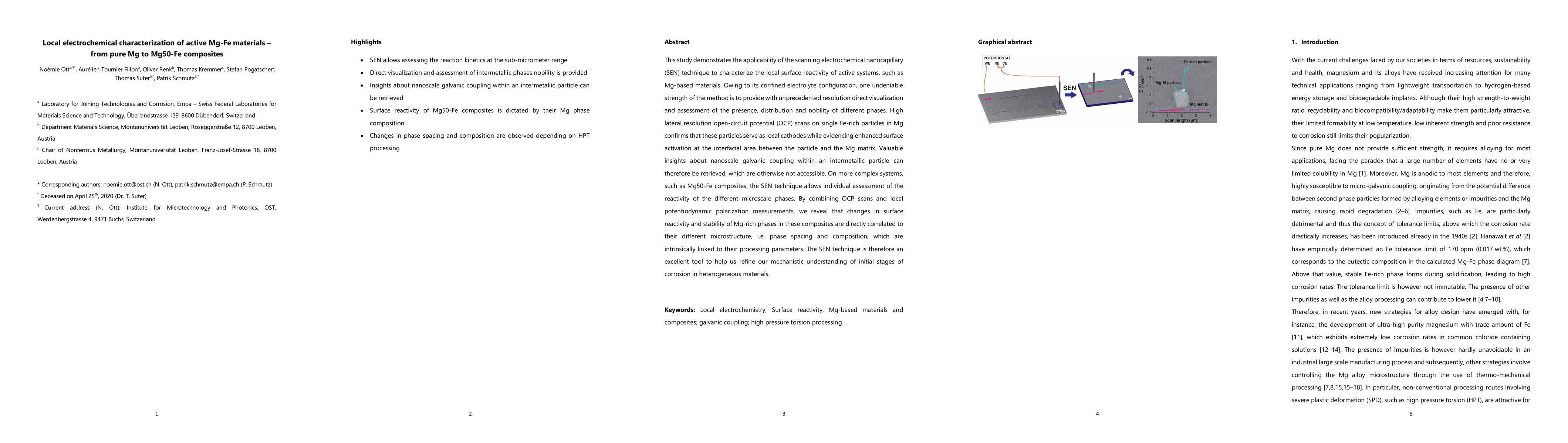 Thumbnail for Local electrochemical characterization of active Mg-Fe materials: from
  pure Mg to Mg50-Fe composites
