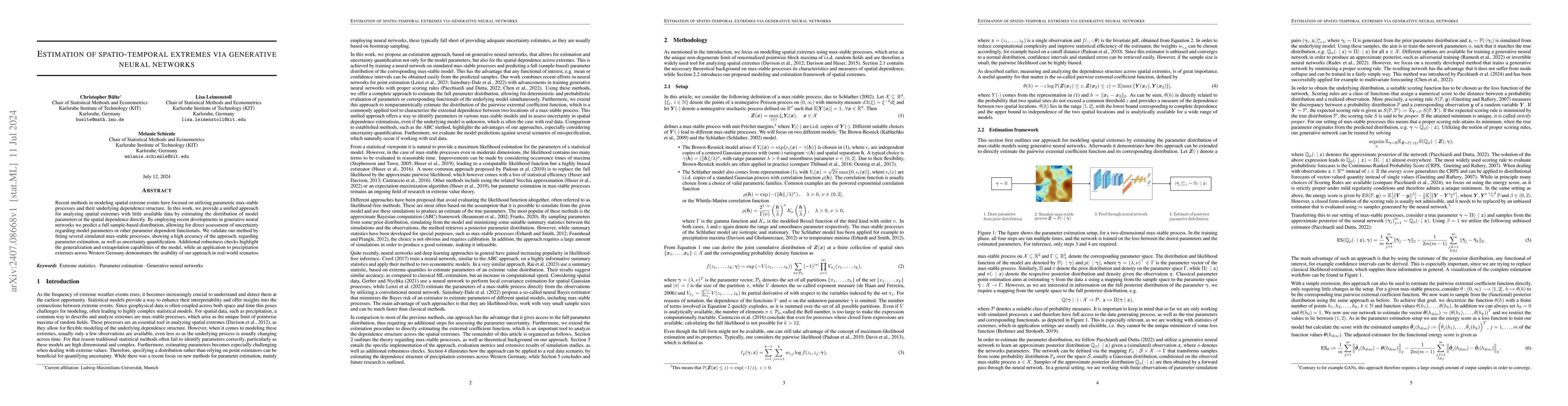 Thumbnail for Estimation of spatio-temporal extremes via generative neural networks