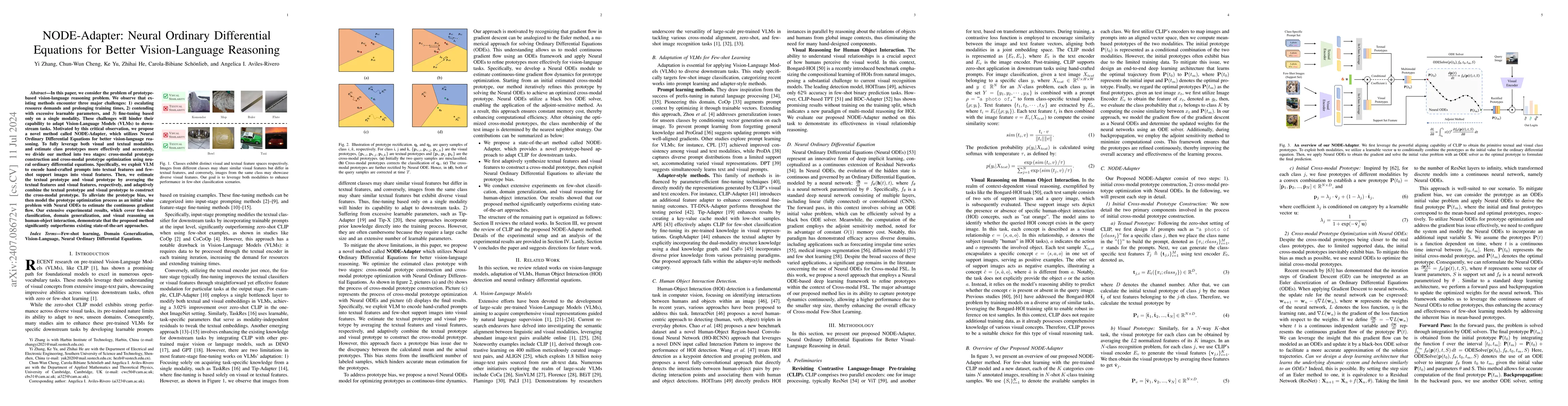 Thumbnail for NODE-Adapter: Neural Ordinary Differential Equations for Better
  Vision-Language Reasoning