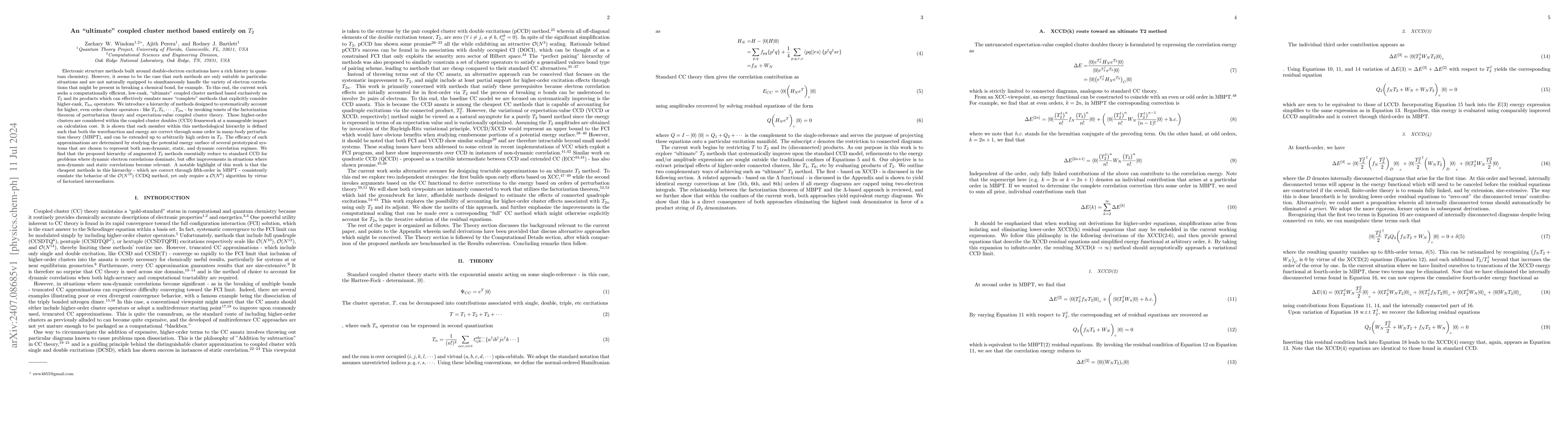 Thumbnail for An "ultimate" coupled cluster method based entirely on $T_2$
