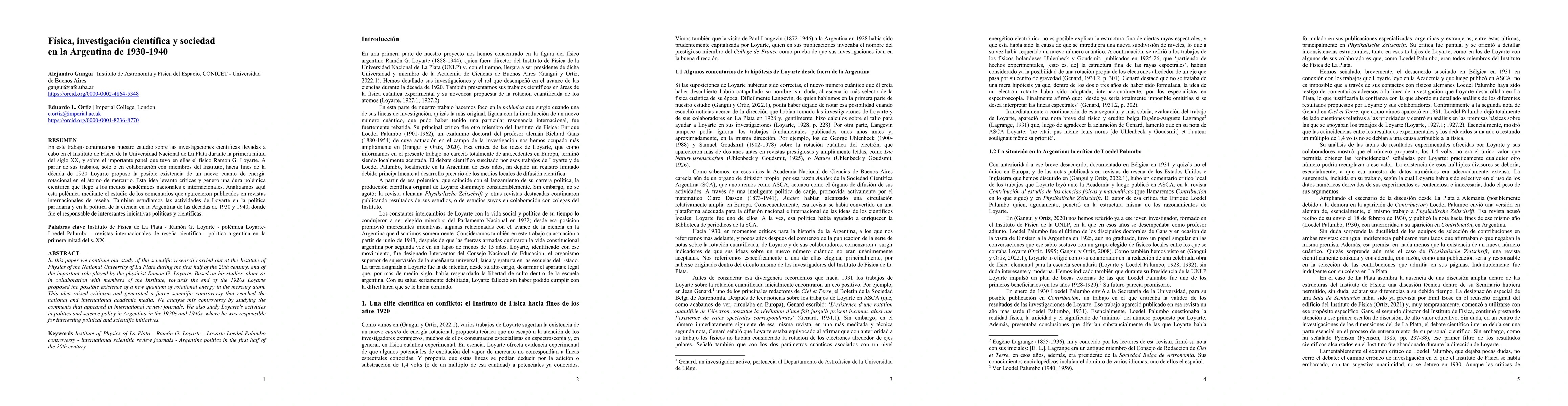 Thumbnail for Physics, scientific investigation and society in Argentina, 1930-1940