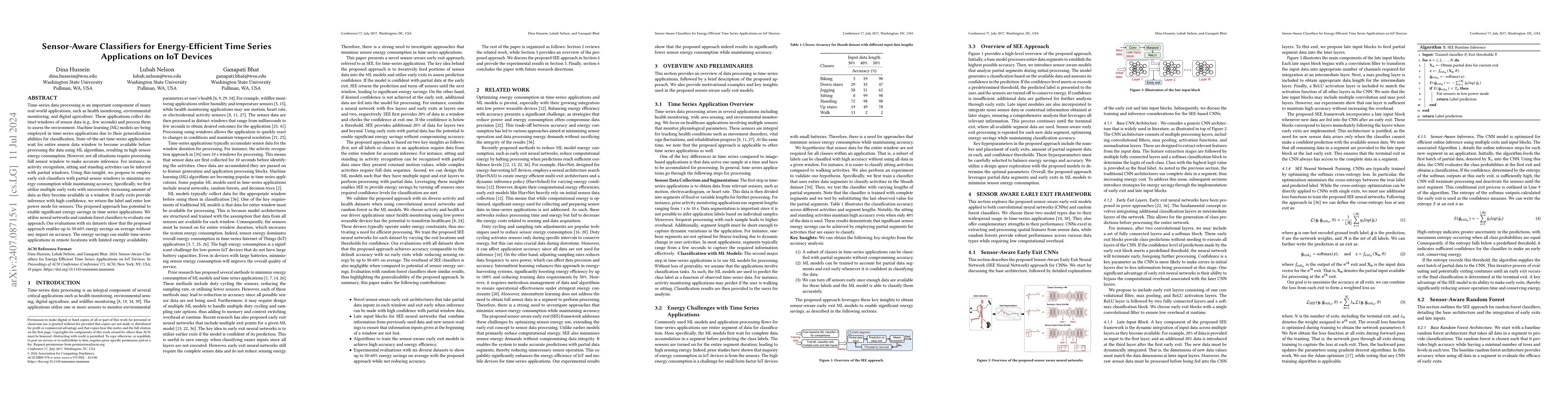 Thumbnail for Sensor-Aware Classifiers for Energy-Efficient Time Series Applications
  on IoT Devices