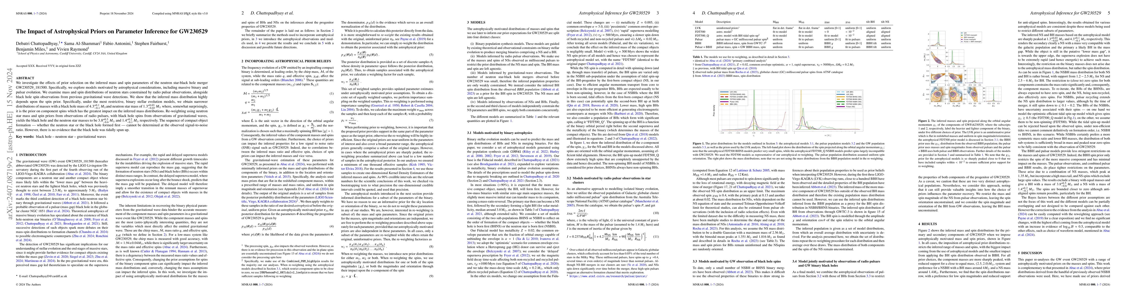 Thumbnail for The Impact of Astrophysical Priors on Parameter Inference for GW230529