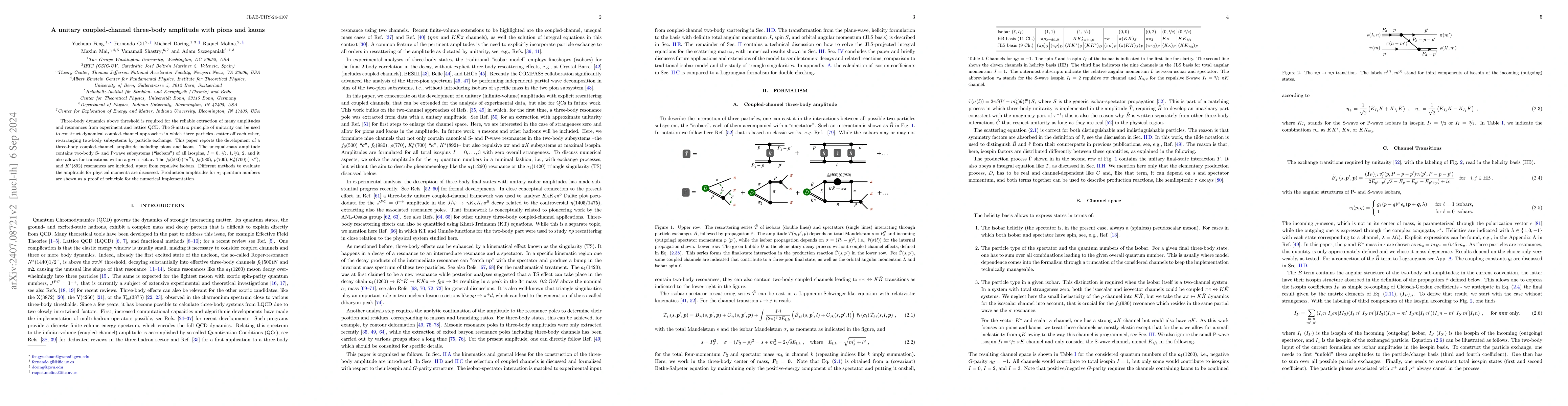 Thumbnail for A unitary coupled-channel three-body amplitude with pions and kaons