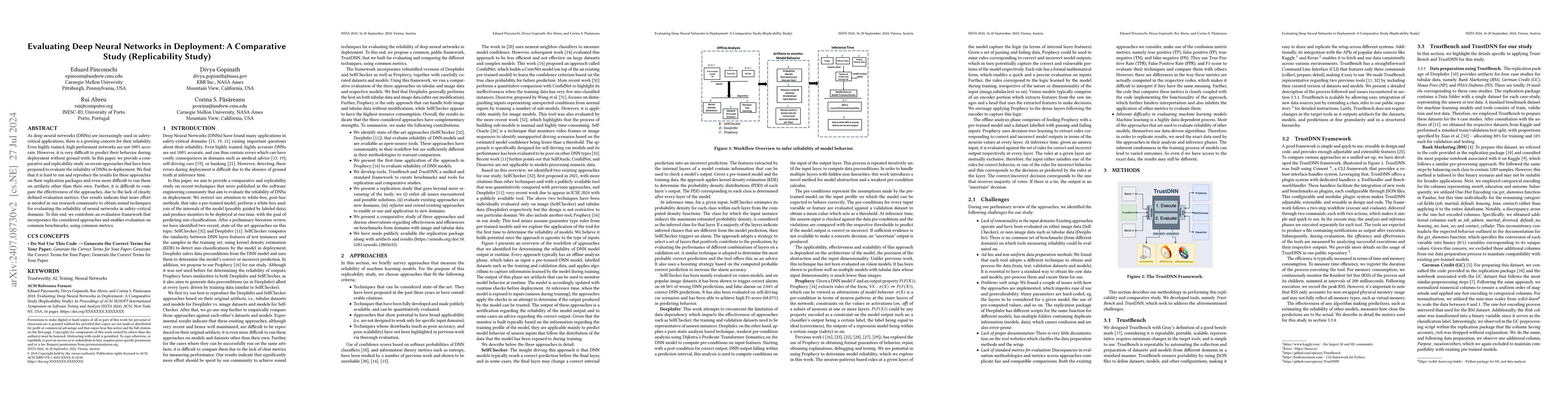 Thumbnail for Evaluating Deep Neural Networks in Deployment (A Comparative and
  Replicability Study)