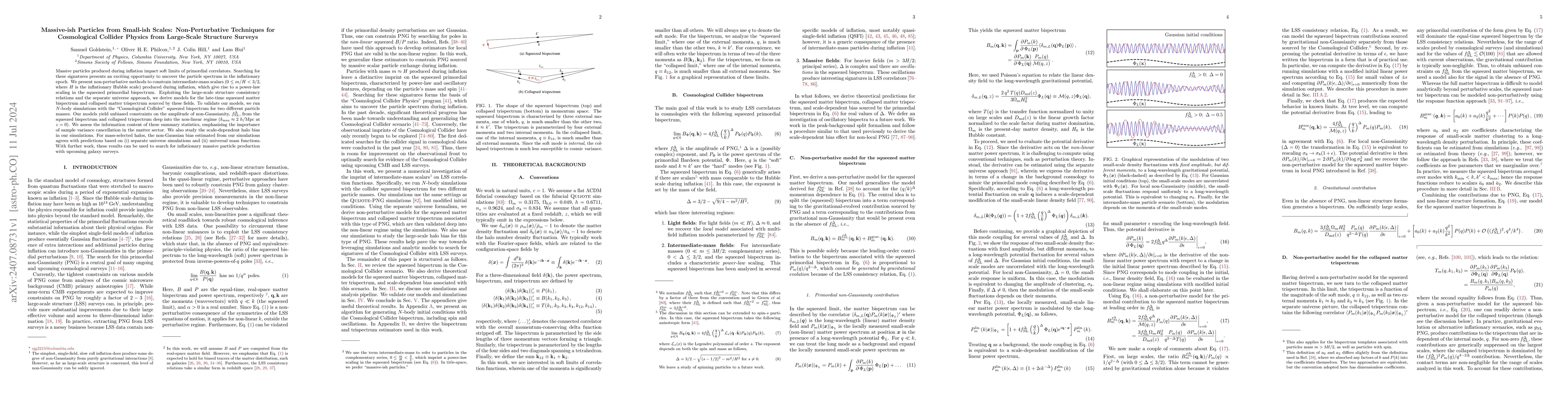 Thumbnail for Massive-ish Particles from Small-ish Scales: Non-Perturbative Techniques
  for Cosmological Collider Physics from Large-Scale Structure Surveys