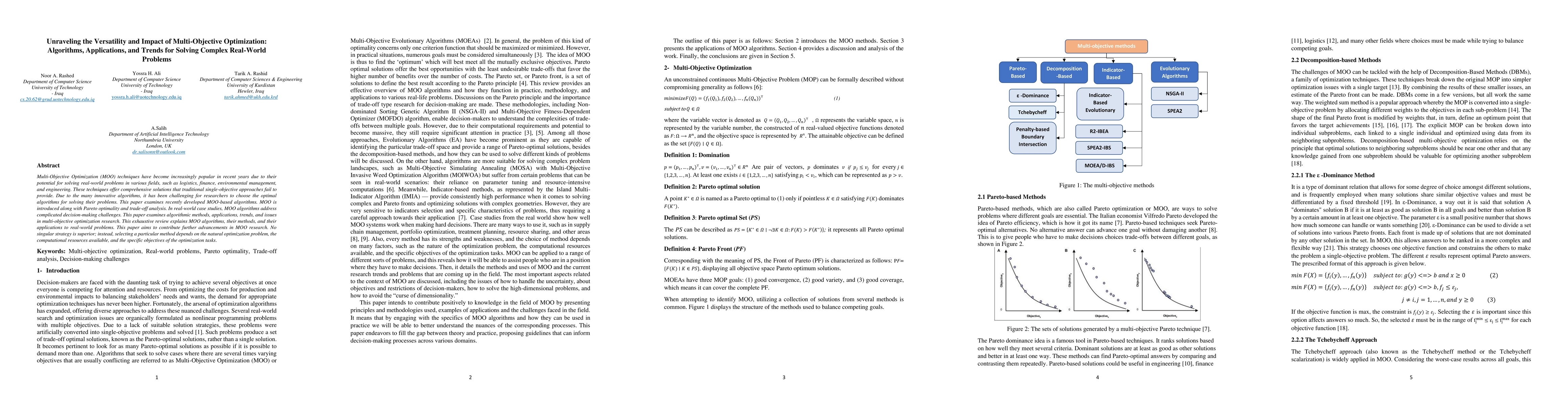 Thumbnail for Unraveling the Versatility and Impact of Multi-Objective Optimization:
  Algorithms, Applications, and Trends for Solving Complex Real-World Problems