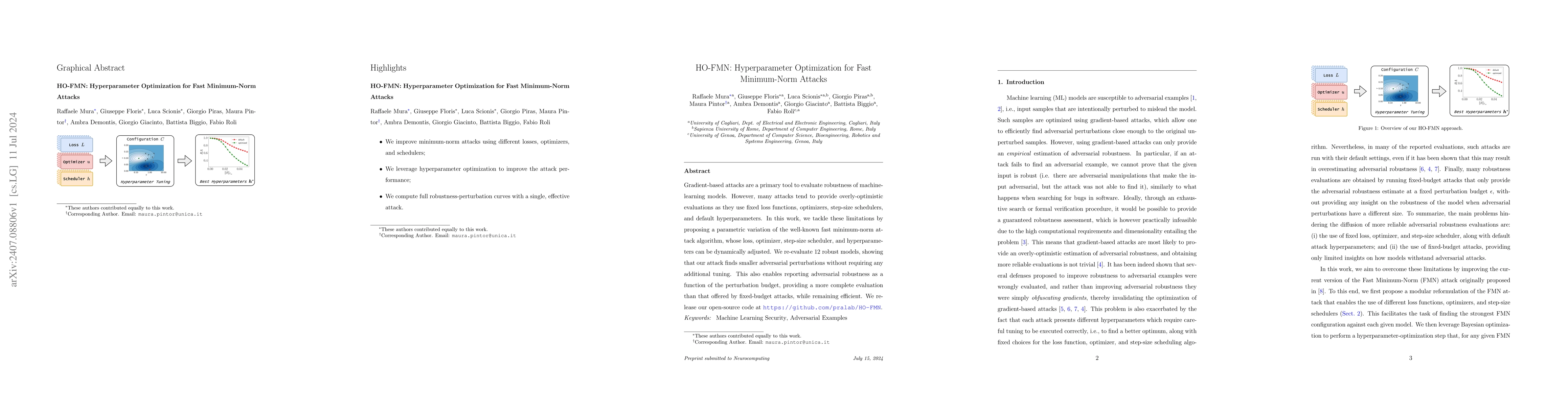 Thumbnail for HO-FMN: Hyperparameter Optimization for Fast Minimum-Norm Attacks