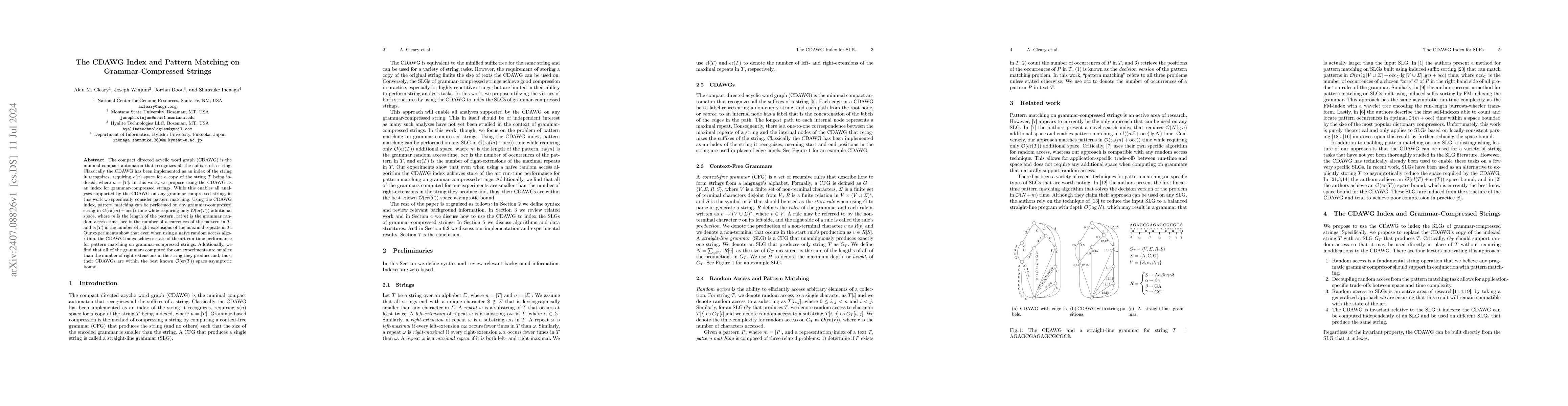 Thumbnail for The CDAWG Index and Pattern Matching on Grammar-Compressed Strings