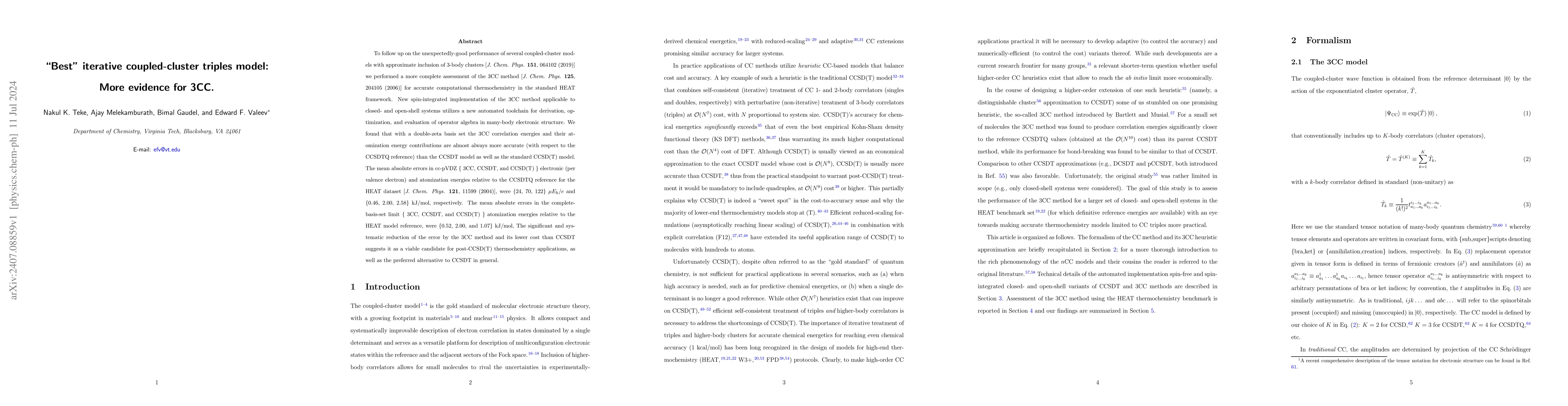 Thumbnail for "Best" iterative coupled-cluster triples model: More evidence for 3CC