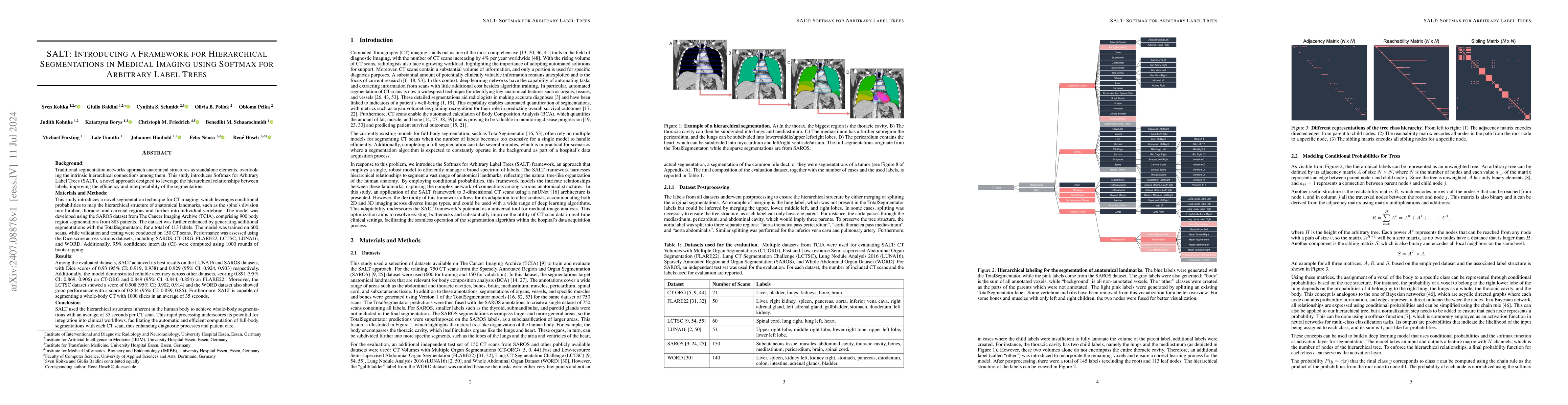Thumbnail for SALT: Introducing a Framework for Hierarchical Segmentations in Medical
  Imaging using Softmax for Arbitrary Label Trees