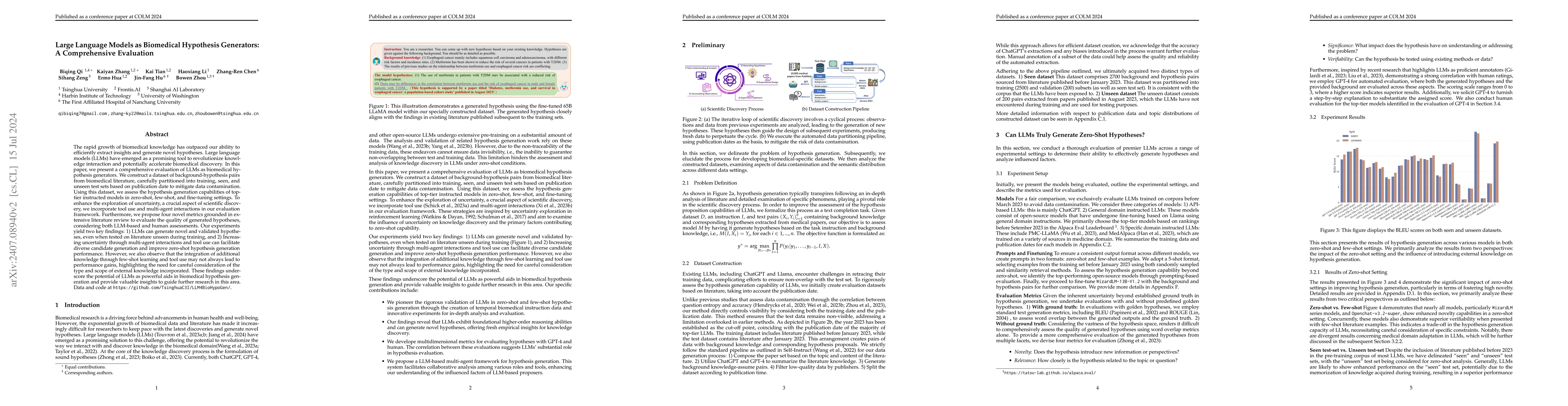 Thumbnail for Large Language Models as Biomedical Hypothesis Generators: A
  Comprehensive Evaluation