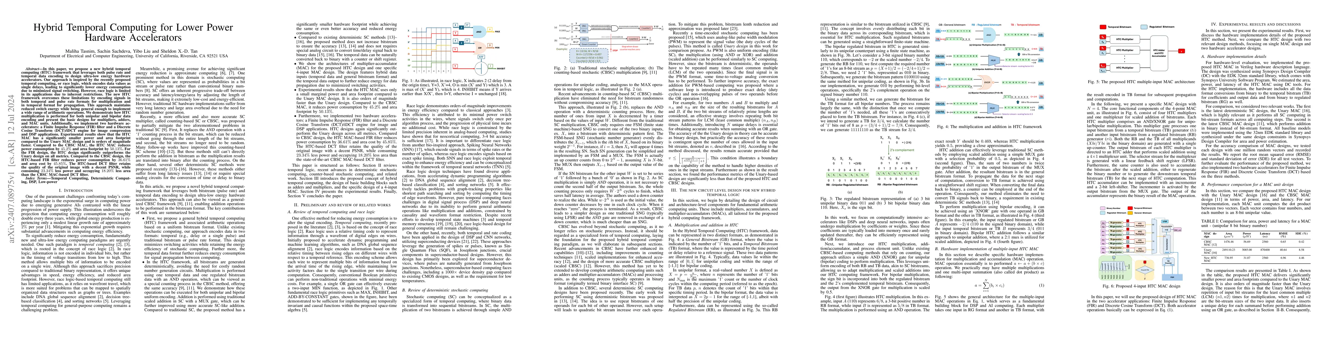 Thumbnail for Hybrid Temporal Computing for Lower Power Hardware Accelerators