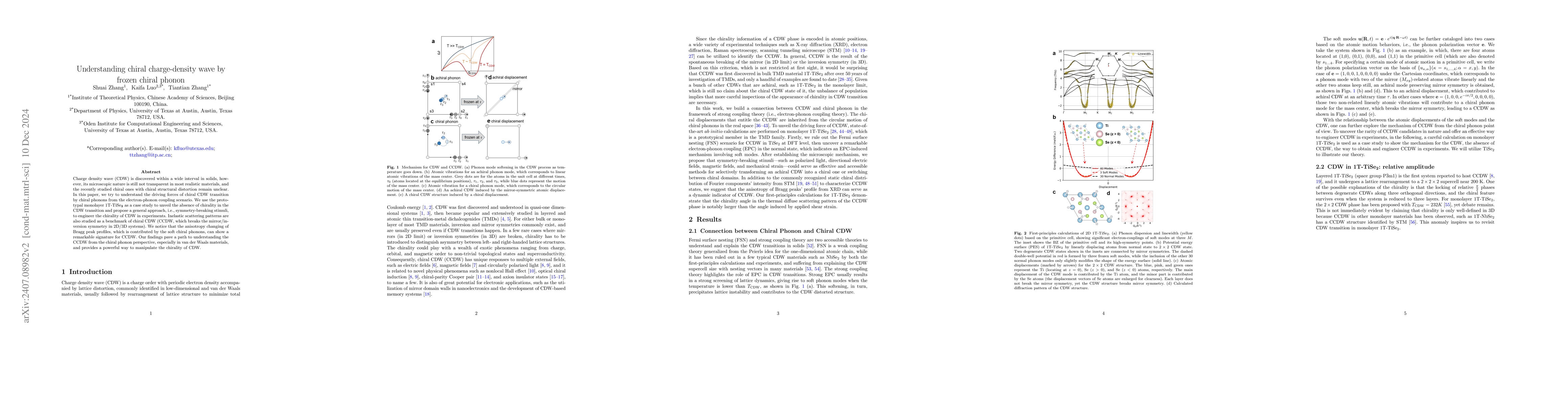Thumbnail for Understanding chiral charge-density wave by frozen chiral phonon