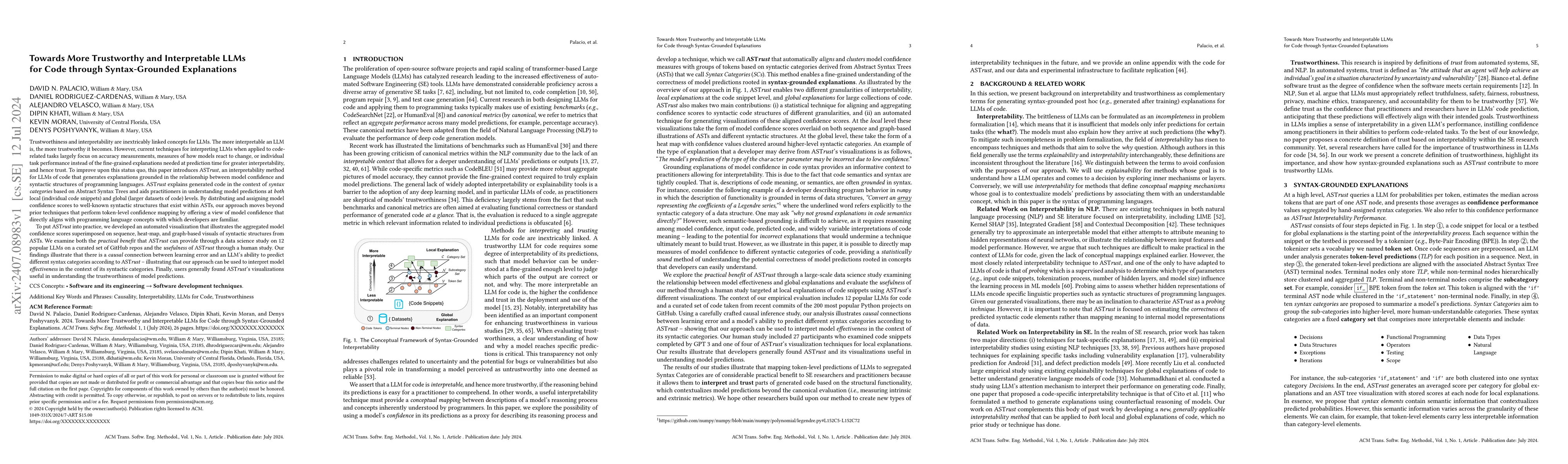 Thumbnail for Towards More Trustworthy and Interpretable LLMs for Code through
  Syntax-Grounded Explanations