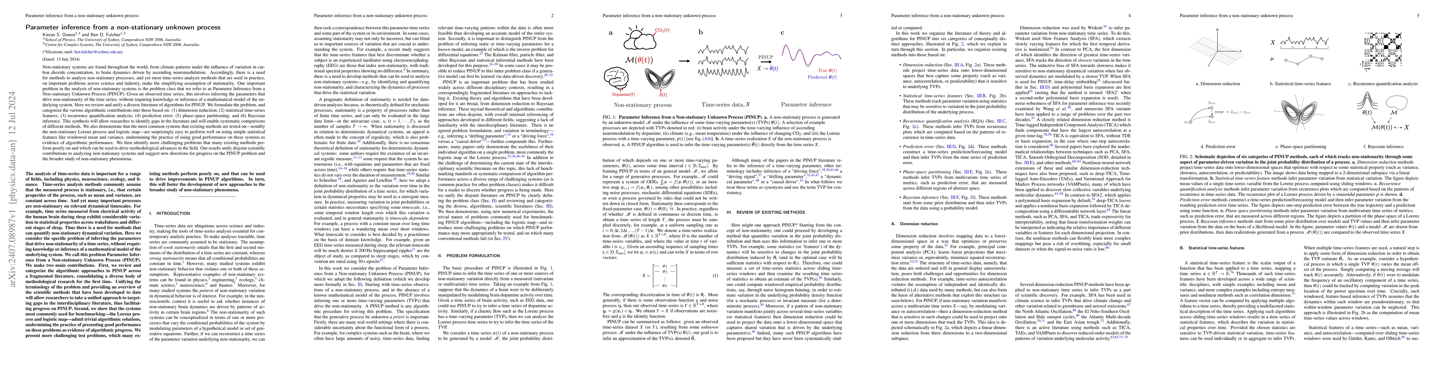 Thumbnail for Parameter inference from a non-stationary unknown process