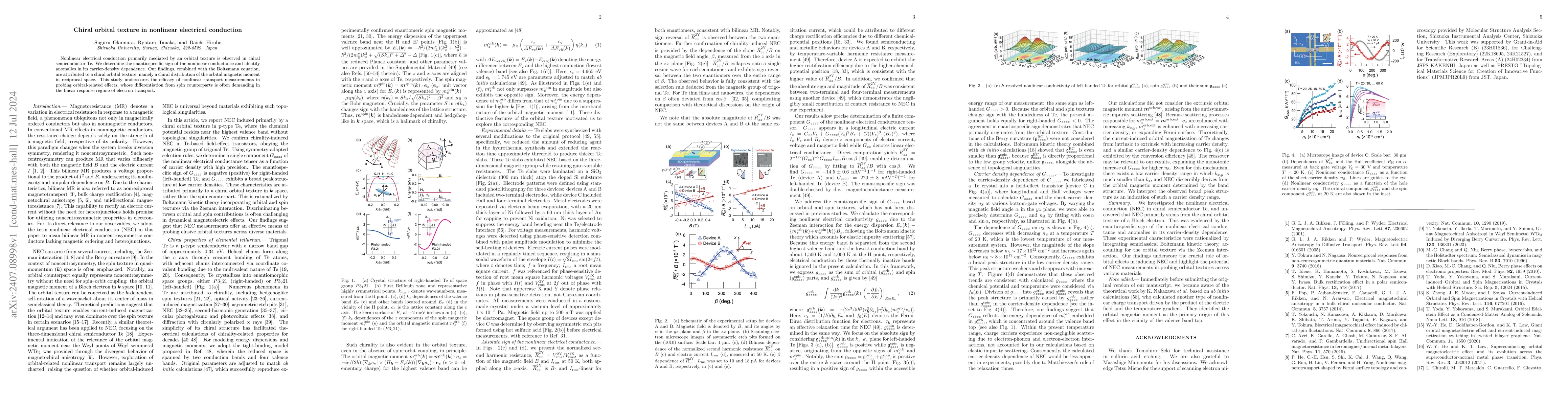Thumbnail for Chiral orbital texture in nonlinear electrical conduction