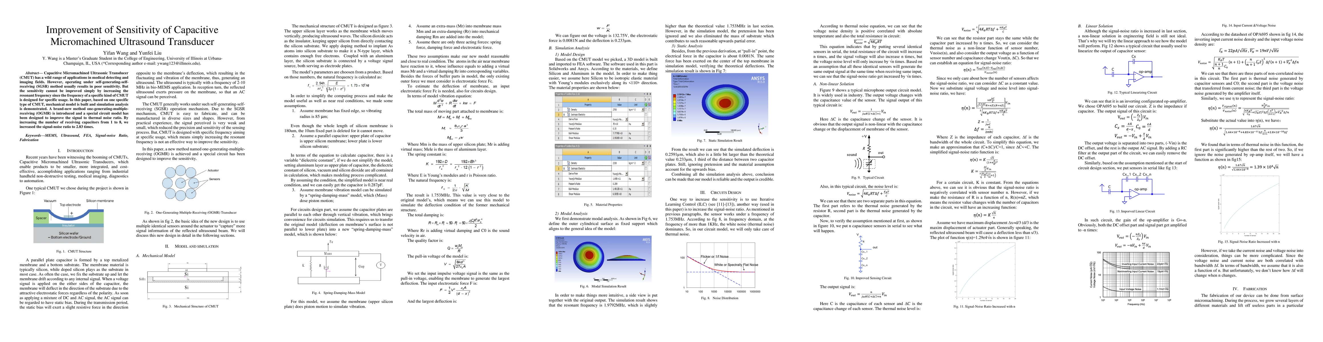 Thumbnail for Improvement of Sensitivity of Capacitive Micromachined Ultrasound
  Transducer