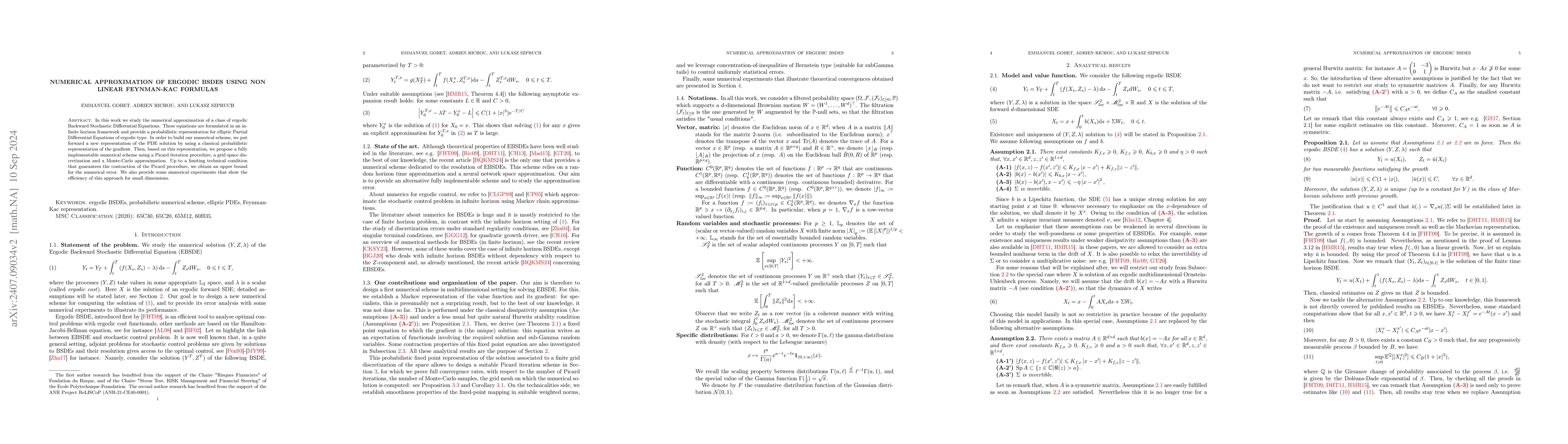 Thumbnail for Numerical approximation of ergodic BSDEs using non linear Feynman-Kac
  formulas