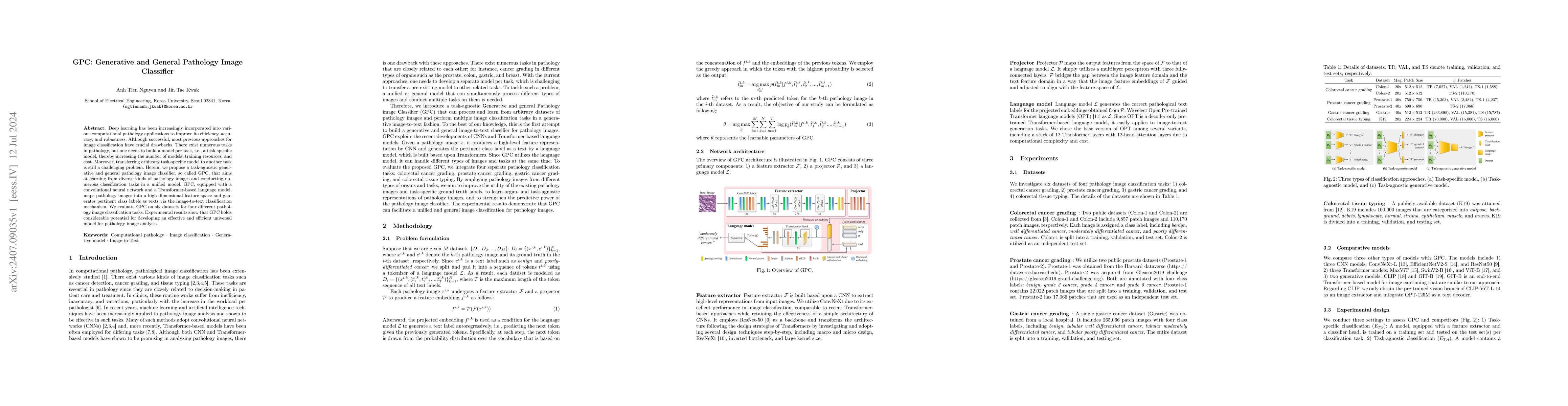 Thumbnail for GPC: Generative and General Pathology Image Classifier