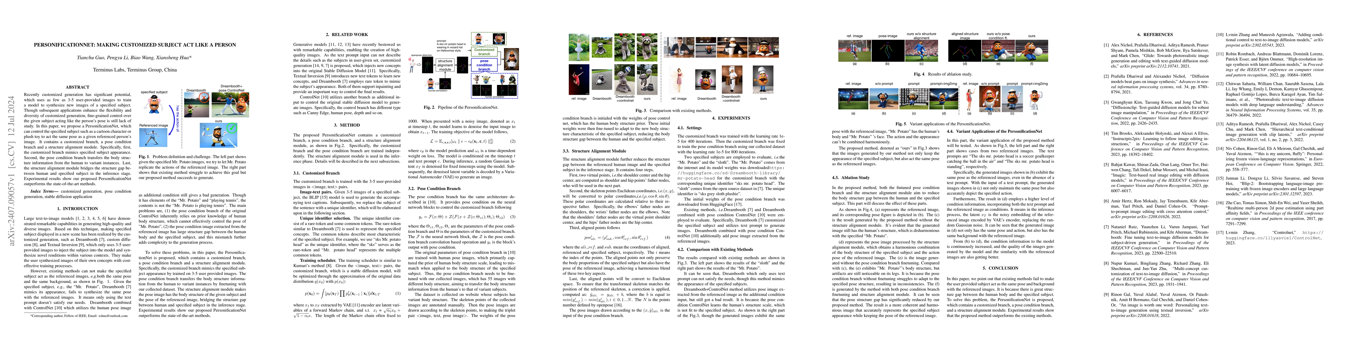 Thumbnail for PersonificationNet: Making customized subject act like a person