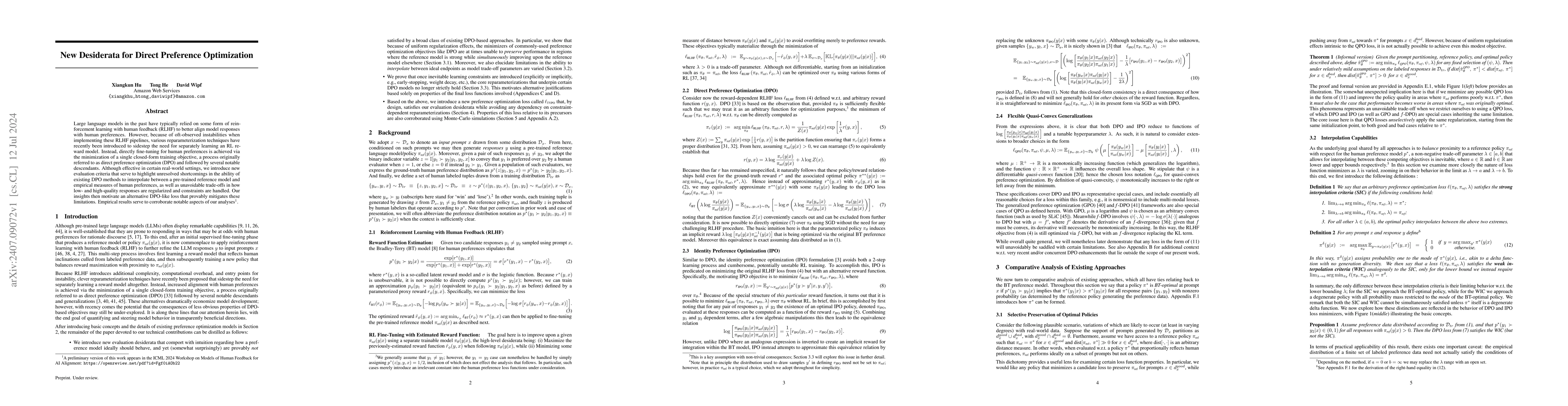 Thumbnail for New Desiderata for Direct Preference Optimization