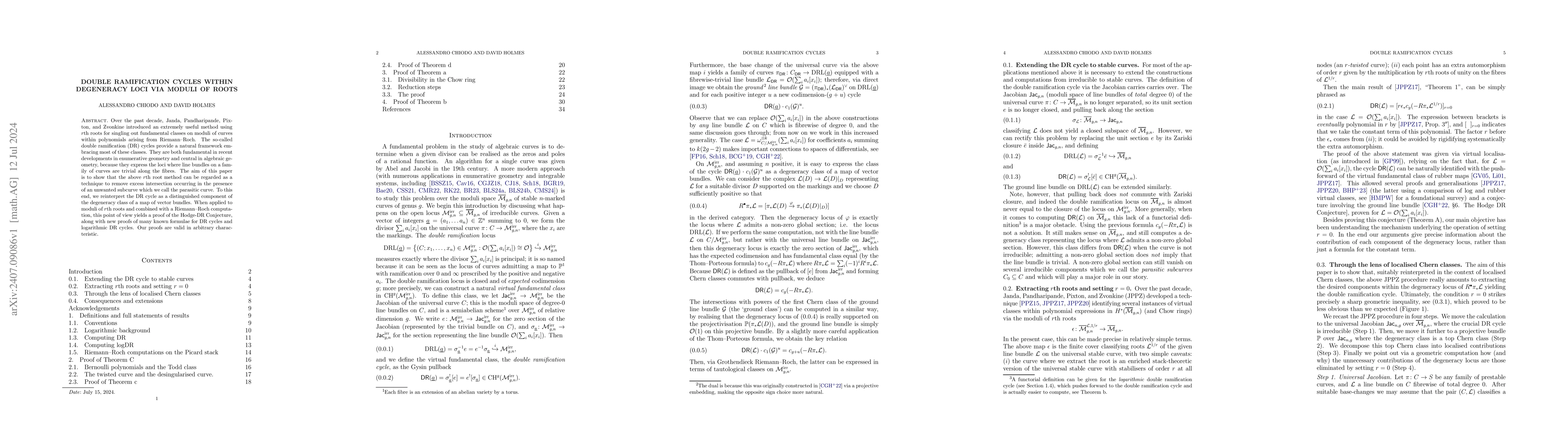 Thumbnail for Double ramification cycles within degeneracy loci via moduli of roots