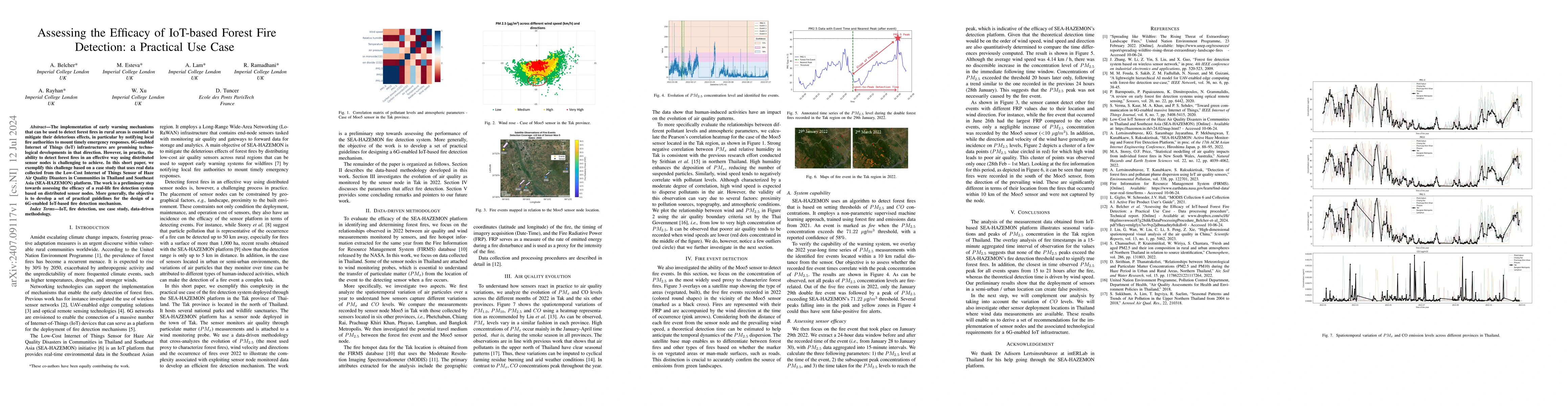 Thumbnail for Assessing the Efficacy of IoT-based Forest Fire Detection: a Practical
  Use Case