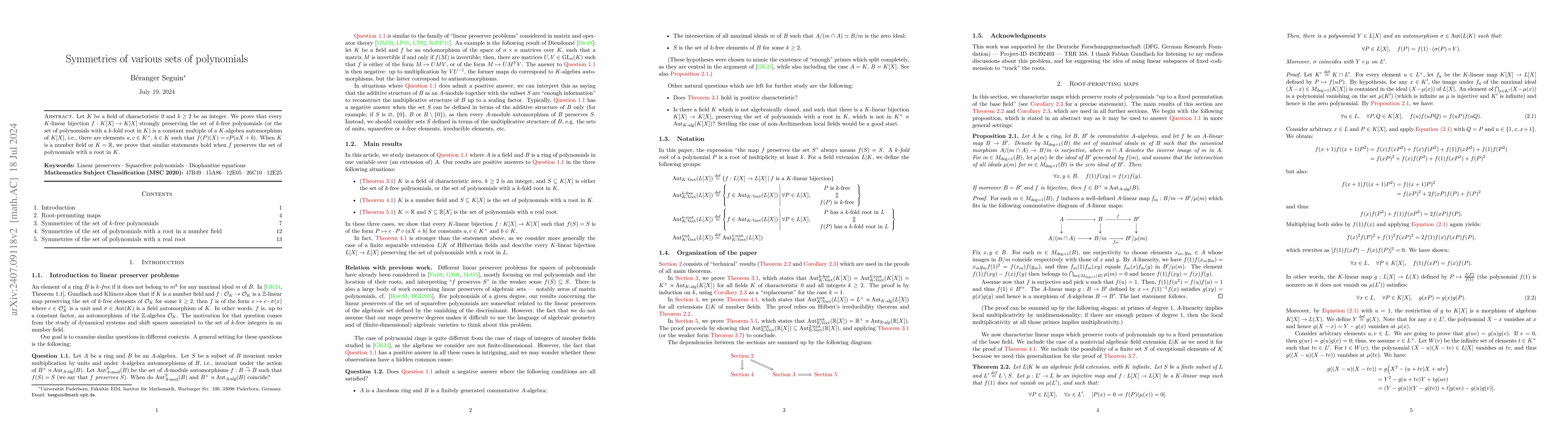 Thumbnail for Symmetries of various sets of polynomials