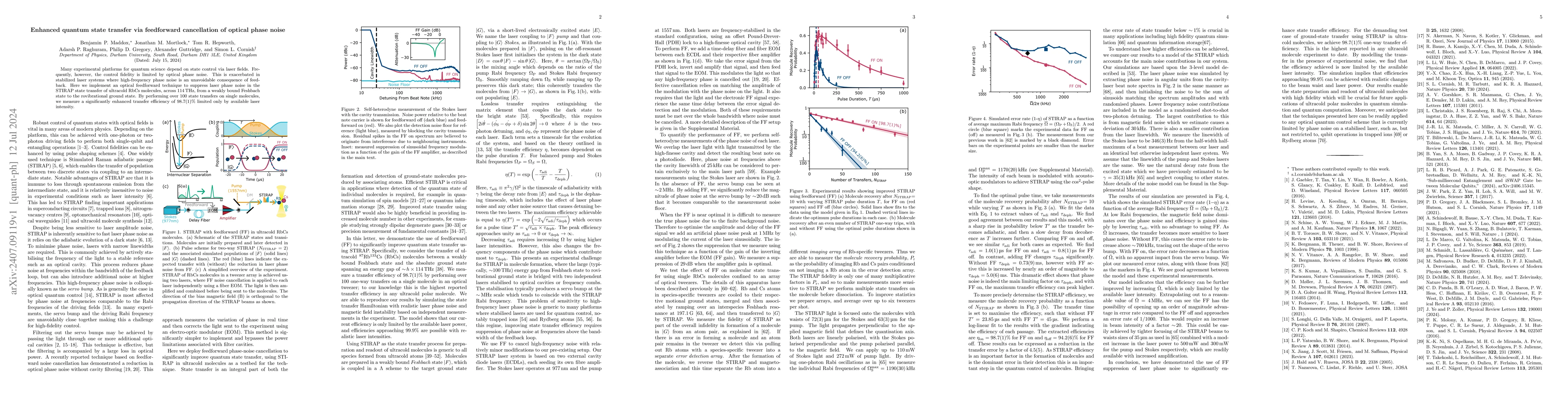 Thumbnail for Enhanced quantum state transfer via feedforward cancellation of optical
  phase noise