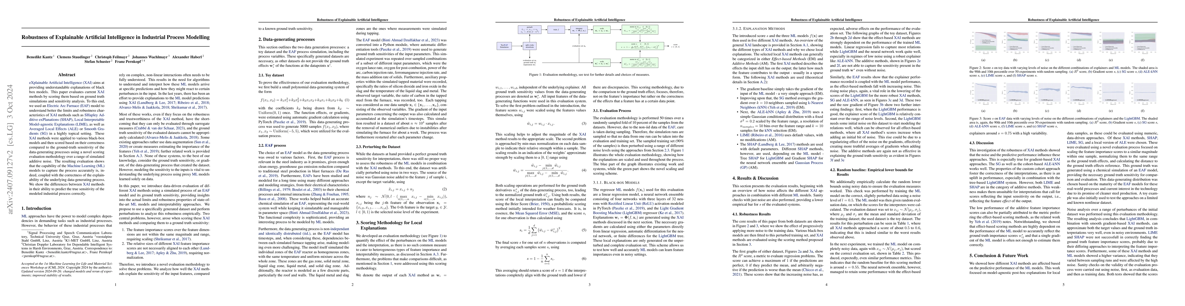 Thumbnail for Robustness of Explainable Artificial Intelligence in Industrial Process
  Modelling