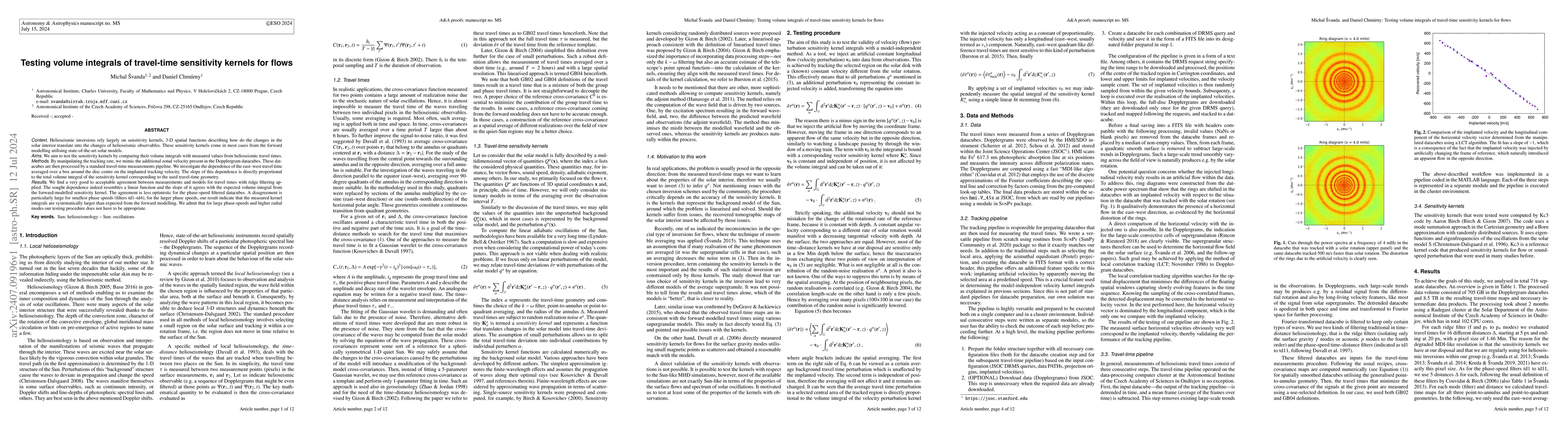Thumbnail for Testing volume integrals of travel-time sensitivity kernels for flows